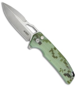 Kubey RDF Button Lock Knife Camo G-10 (3.11" Bead Blast) KU316C