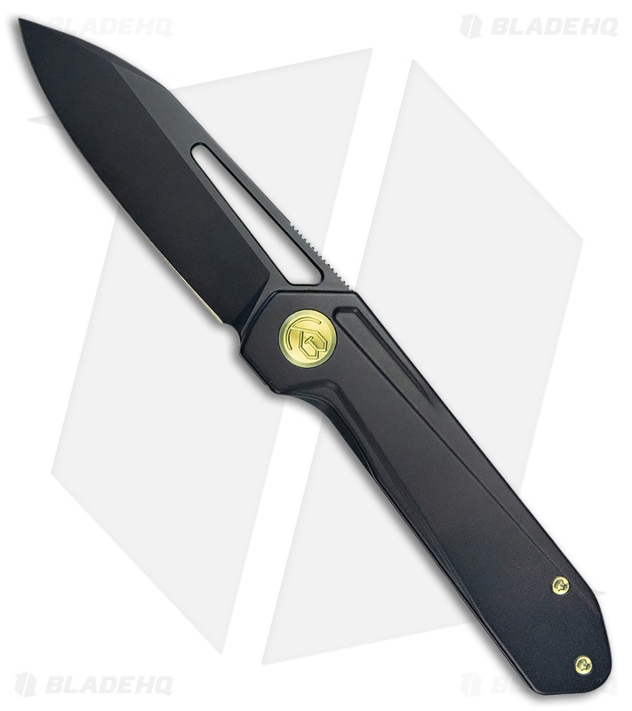 Kubey Royal Frame Lock Knife Blackout Titanium (2.9" Black) KB321O