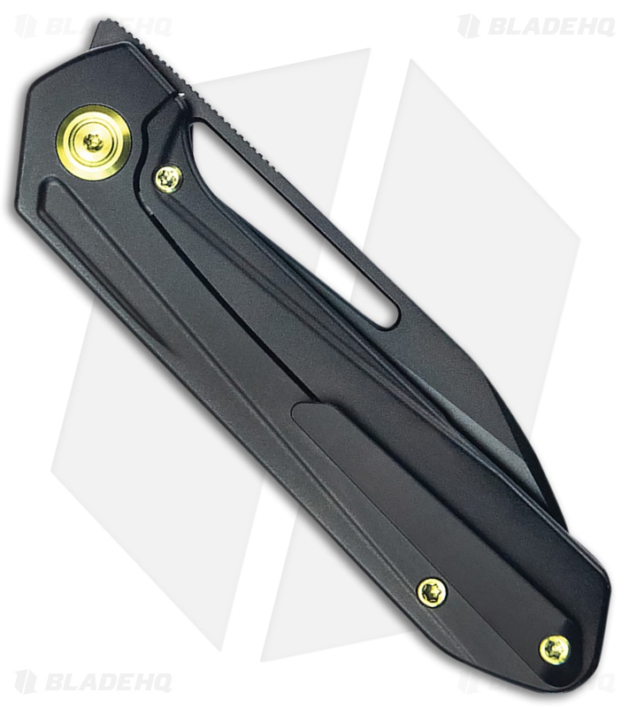 Kubey Royal Frame Lock Knife Blackout Titanium (2.9" Black) KB321O