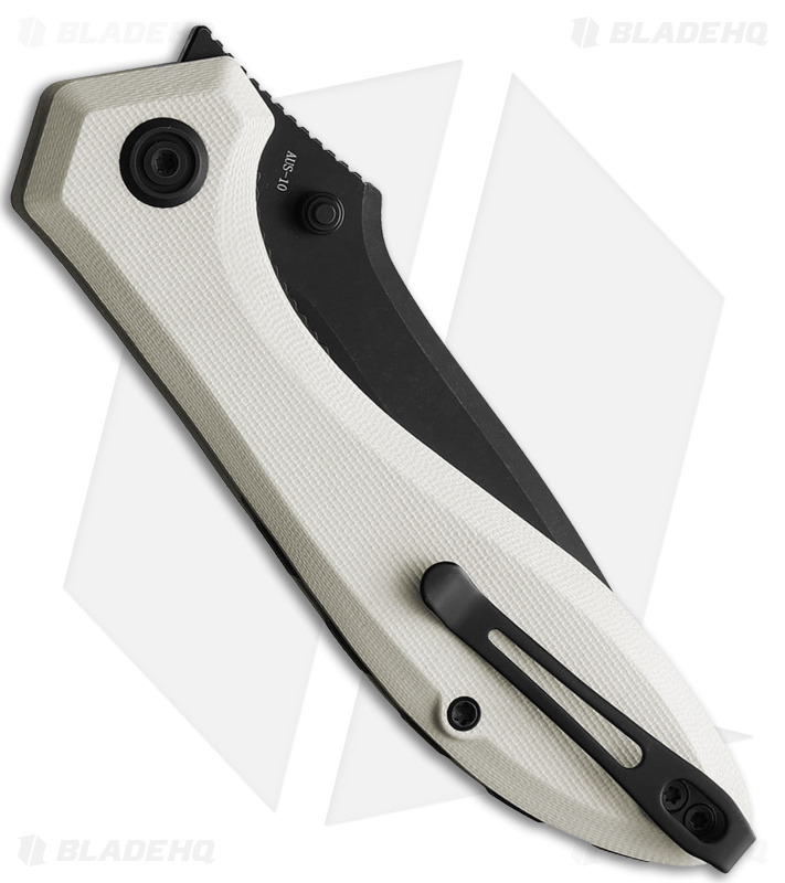 Kubey Ruckus Liner Lock Knife Tan G-10 (3.3" Black)