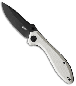 Kubey Ruckus Liner Lock Knife Tan G-10 (3.3" Black)