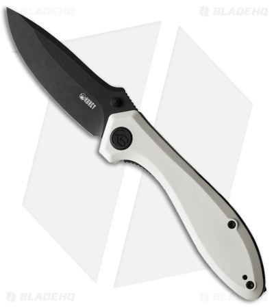 Kubey Ruckus Liner Lock Knife Tan G-10 (3.3" Black)