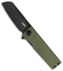 Kubey Sekira Sochi Sailor Liner Lock Knife OD Green G-10 (3.1" Black Stonewash)