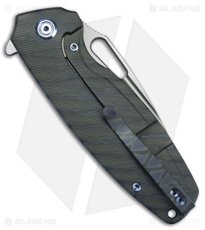 Kubey Tityus Frame Lock Knife Flamed Titanium (3.4" Bead Blast)