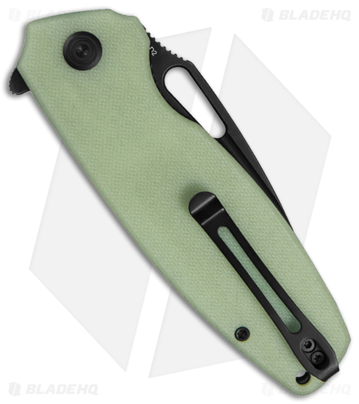Kubey Tityus Liner Lock Knife Jade G-10 (Black) - Blade HQ