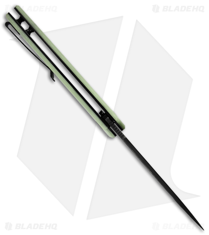 Kubey Tityus Liner Lock Knife Jade G-10 (Black) - Blade HQ