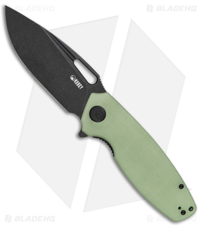 Kubey Tityus Liner Lock Knife Jade G-10 (Black) - Blade HQ