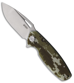 Kubey Tityus Liner Lock Knife Camo G-10 (3.3" Stonewash)