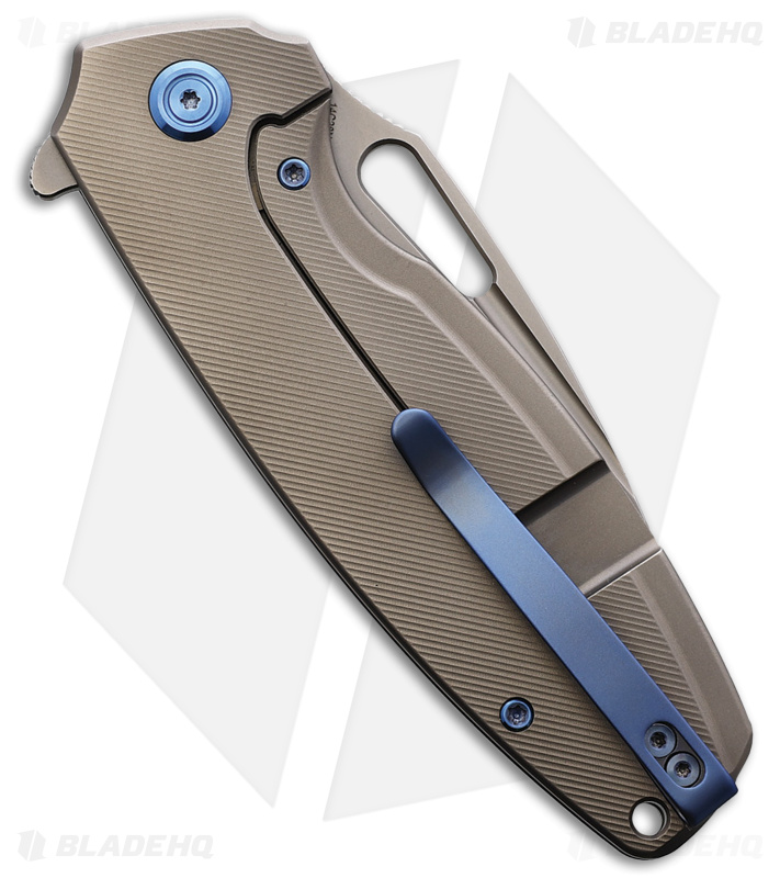 Kubey Tityus Frame Lock Knife Titanium (3.4" Bead Blast)