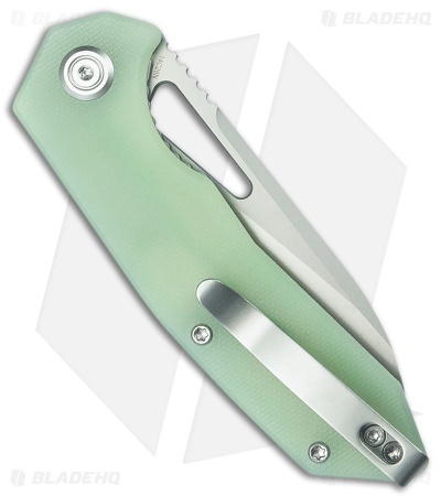 Kubey Vagrant Liner Lock Knife Jade G-10 (3.2" Sand Blast 14C28N)