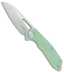 Kubey Vagrant Liner Lock Knife Jade G-10 (3.2" Sand Blast 14C28N)