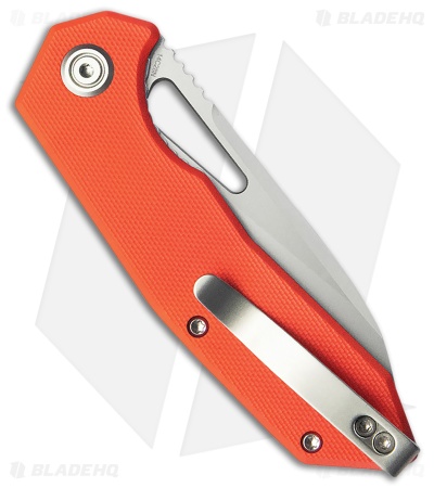 Kubey Vagrant Liner Lock Knife Orange G-10 (3.2" Sand Blast 14C28N)