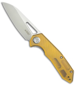 Kubey Vagrant Liner Lock Knife Ultem (3.2" Sand Blast 14C28N)