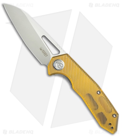 Kubey Vagrant Liner Lock Knife Ultem (3.2" Sand Blast 14C28N)
