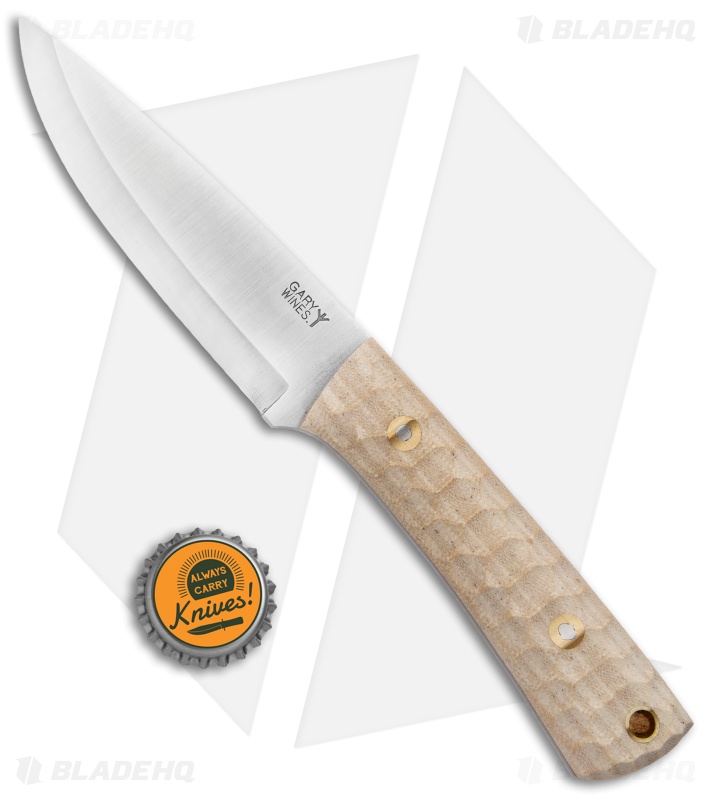 LT Wright Knives Gary Wines Bushcrafter Knife Snakeskin Micarta (4.5" Satin)