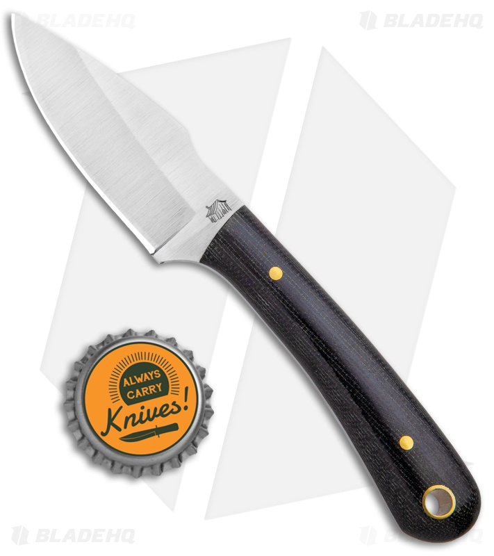 LT Wright Knives Great Plainsman Knife Matte Black Micarta (2.75" Satin)