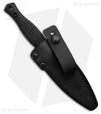 Les George Knives Galvo Dagger D/E Fixed Blade Knife Black G-10 (4" Brown FDE)