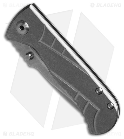 Les George Talos Sweep MagnaCut Frame Lock Knife SW Textured Titanium (3.5" SW)