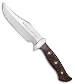 Linder Rocky Mountain Bowie Fixed Blade Knife Carved Cocobolo (6.5" Satin)