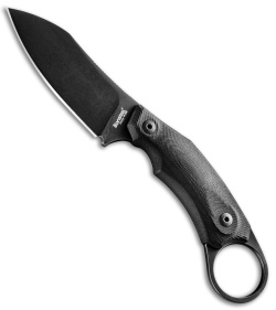 LionSteel Tomasso Rumici H1 Fixed Blade Knife Black G-10 (3.25" Black)