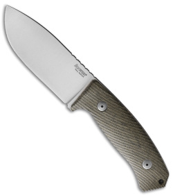 LionSteel M3 Fixed Blade Hunting Knife Green Micarta (4.25" Satin)