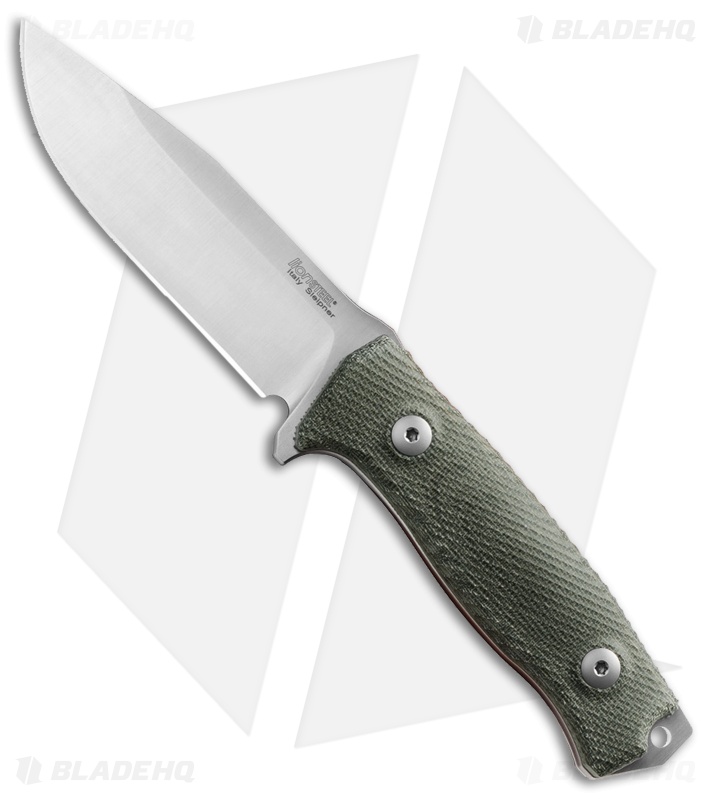 LionSteel M5 Fixed Blade Knife Green Micarta (4.50" Satin)