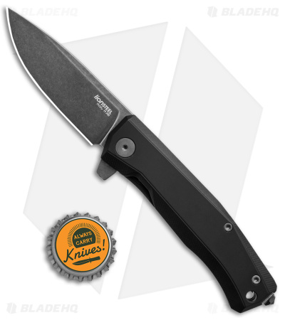 LionSteel Myto Frame Lock Knife M390 Steel Black Aluminum (3.3" Black SW)