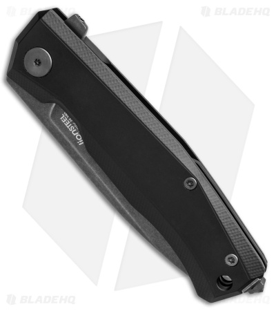 LionSteel Myto Frame Lock Knife M390 Steel Black Aluminum (3.3" Black SW)