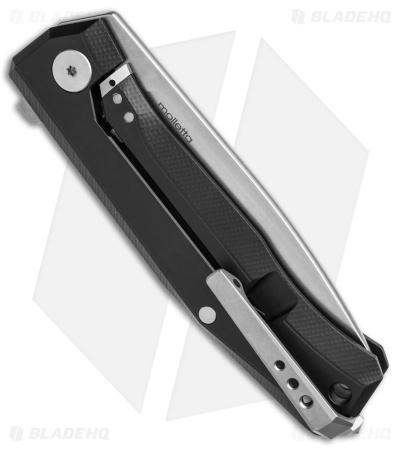 LionSteel Myto Frame Lock M390 Steel Black Aluminum (3.3" Satin)