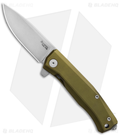 LionSteel Myto Frame Lock M390 Steel Knife Green Aluminum  (3.3" Satin)