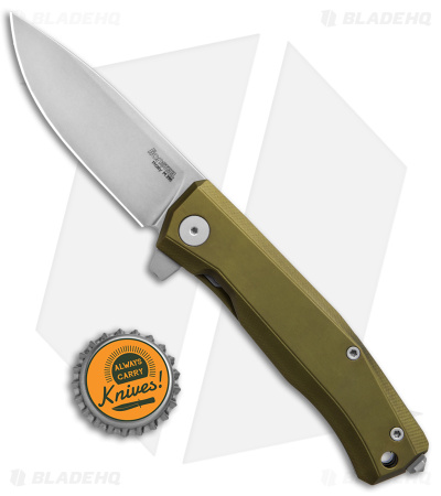 LionSteel Myto Frame Lock M390 Steel Knife Green Aluminum  (3.3" Satin)