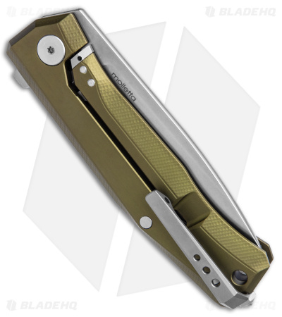 LionSteel Myto Frame Lock M390 Steel Knife Green Aluminum  (3.3" Satin)