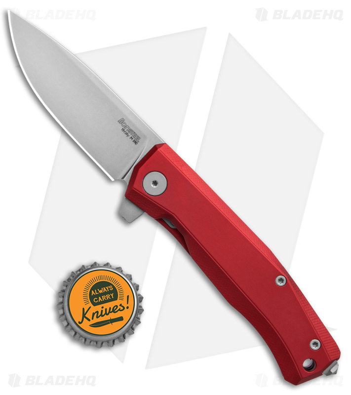 LionSteel Myto Frame Lock Knife M390 Steel Red Aluminum (3.3" Satin)