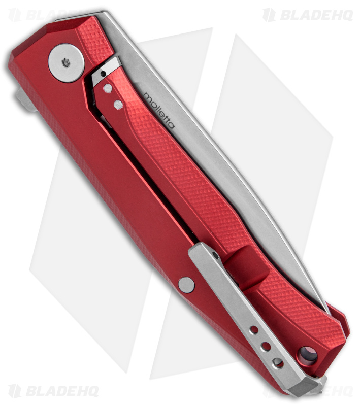 LionSteel Myto Frame Lock Knife M390 Steel Red Aluminum (3.3" Satin)