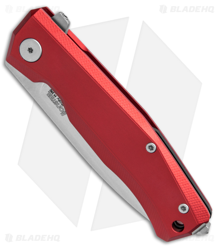 LionSteel Myto Frame Lock Knife M390 Steel Red Aluminum (3.3" Satin)