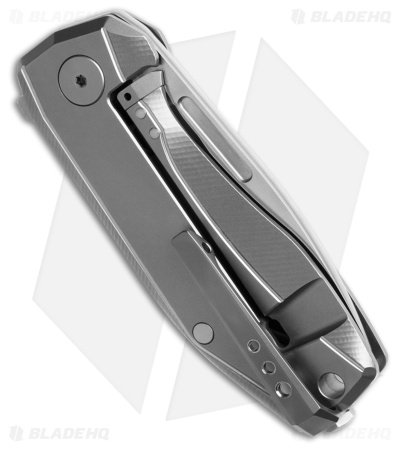 LionSteel Nano MagnaCut Frame Lock Knife Gray Titanium (2.75" Satin)