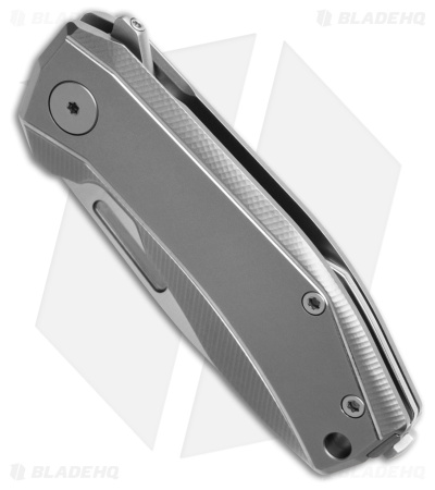 LionSteel Nano MagnaCut Frame Lock Knife Gray Titanium (2.75" Satin)