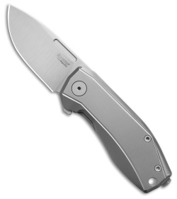 LionSteel Nano MagnaCut Frame Lock Knife Gray Titanium (2.75" Satin)