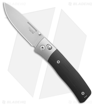 LionSTEEL NiNi Crossbar Lock Knife Black G-10/Ti Bolsters (2.7" Satin)