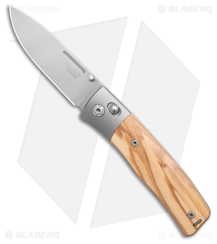 LionSTEEL NiNi Pocket Knife | Olive Wood/Ti Bolsters