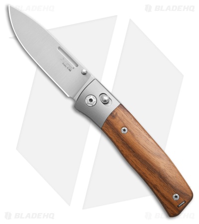 LionSTEEL NiNi Crossbar Lock Knife Santos Wood/Ti Bolsters (2.7" Satin)