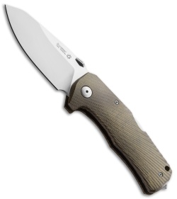 LionSteel TM1 Lockback Knife Green Canvas Micarta (3.5" Satin)