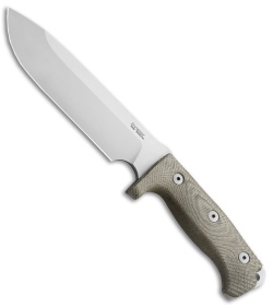 LionSteel M7 Hunting Fixed Blade Knife Tan Micarta (7&quot; Satin) | 124519