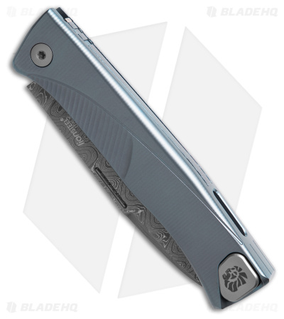 LionSteel Thrill Slip Joint Knife Integral Blue Titanium (3.1" Damascus)