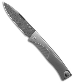 LionSteel Thrill Slip Joint Knife Integral Gray Titanium (3.1" Damascus)