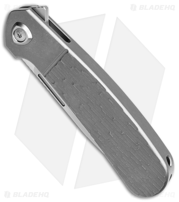 Liong Mah Design L-1 Frame Lock Knife Textured Titanium (3.1" Satin)