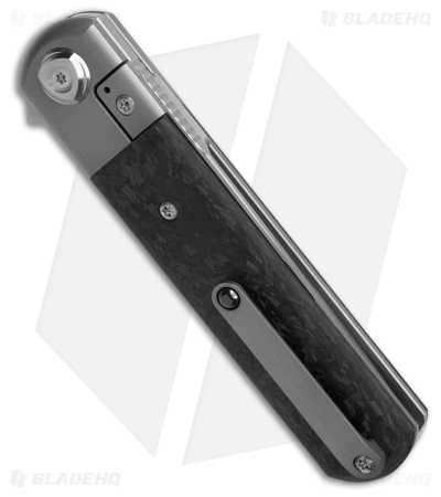 Liong Mah Design T-1 Frame Lock Knife Marble Carbon Fiber/Titanium (3.5" Satin)