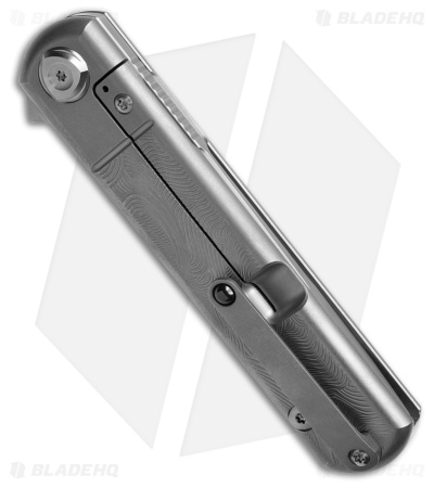 Liong Mah Design T-1 Frame Lock Knife Stonewash Sculpted Titanium (3.5" Satin)