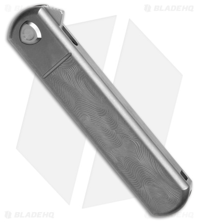 Liong Mah Design T-1 Frame Lock Knife Stonewash Sculpted Titanium (3.5" Satin)