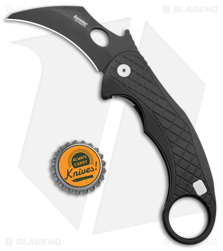 LionSteel Emerson L.E.One Karambit Folding Knife Black Al (3.25" Black MagnaCut)